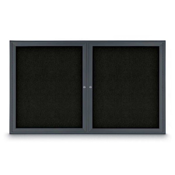 Sliding Door Indoor Enclosed Corkboard, 9